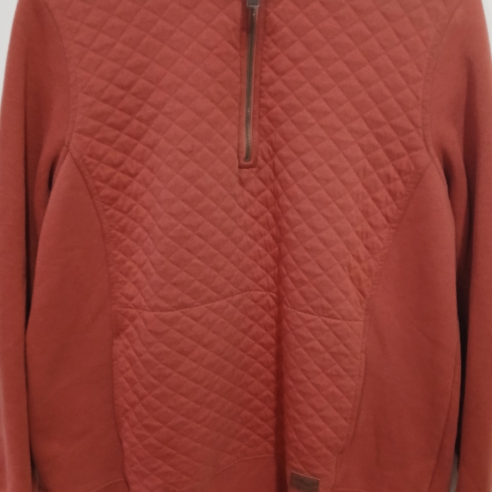 L.L. Bean Brick Quilted Half-Zip Pullover